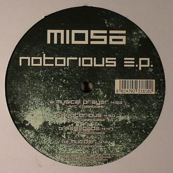Notorious E.P. back label