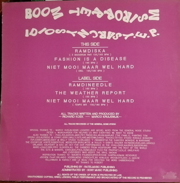 Idiosyncracy E.P. back cover