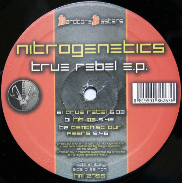 True Rebel E.P. back label