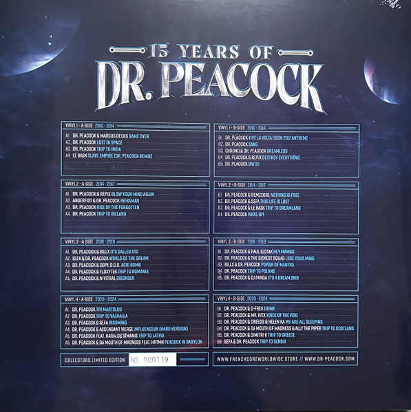 15 Years Of Dr. Peacock back cover