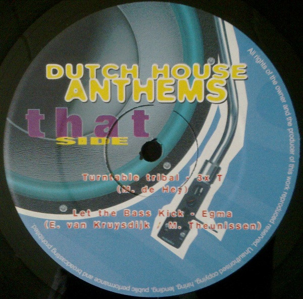Dutch House Anthems Part One front label