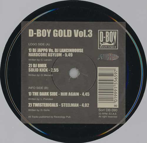 D-Boy Gold Vol. 3 front label