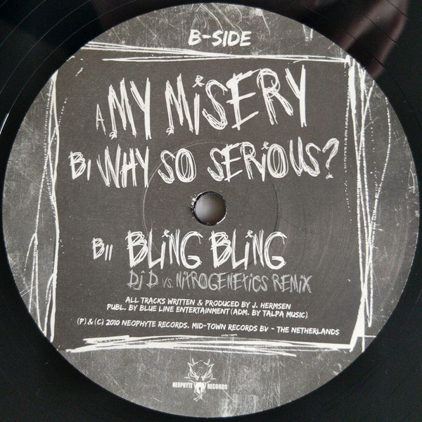 My Misery back label