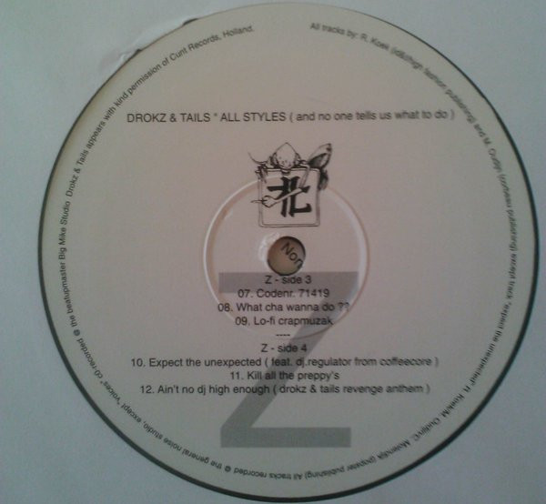 All Styles (And No One Tells Us What To Do) back cover