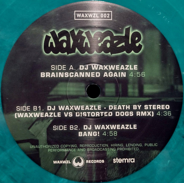 Brainscanned Again E.P. front label