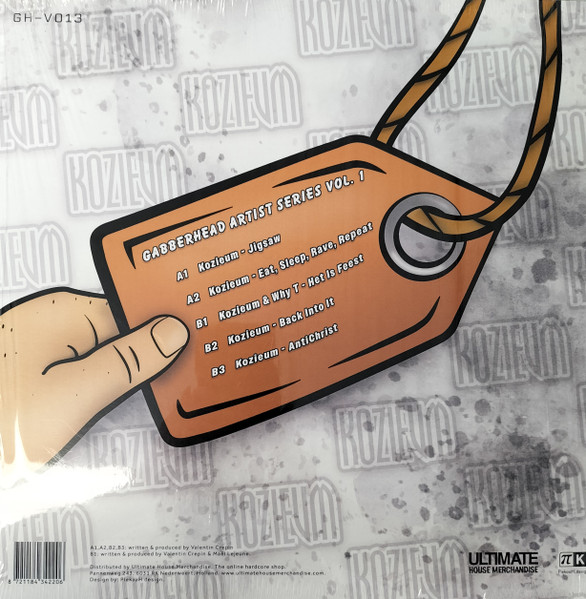 Gabberhead Artist Series Vol 1 back label
