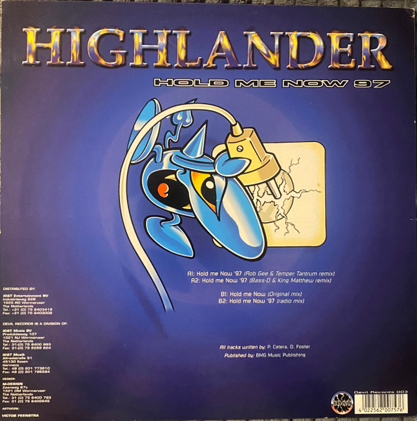 Hold Me Now 97 back cover