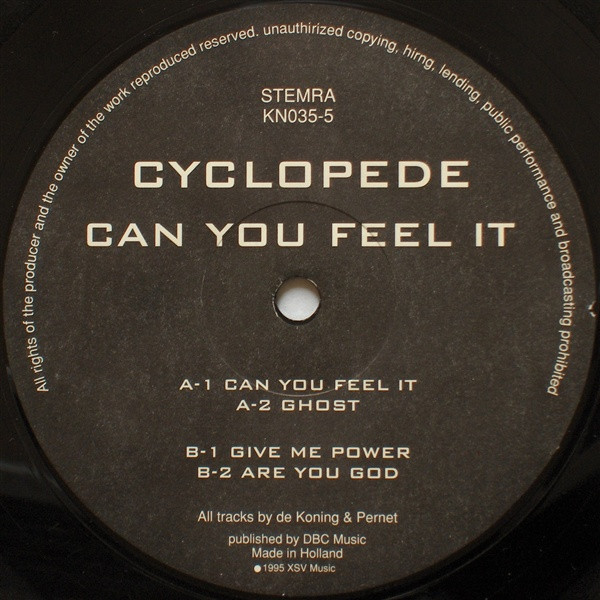 Can You Feel It front label