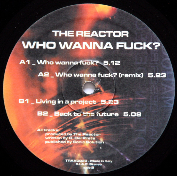 Who Wanna Fuck? front label