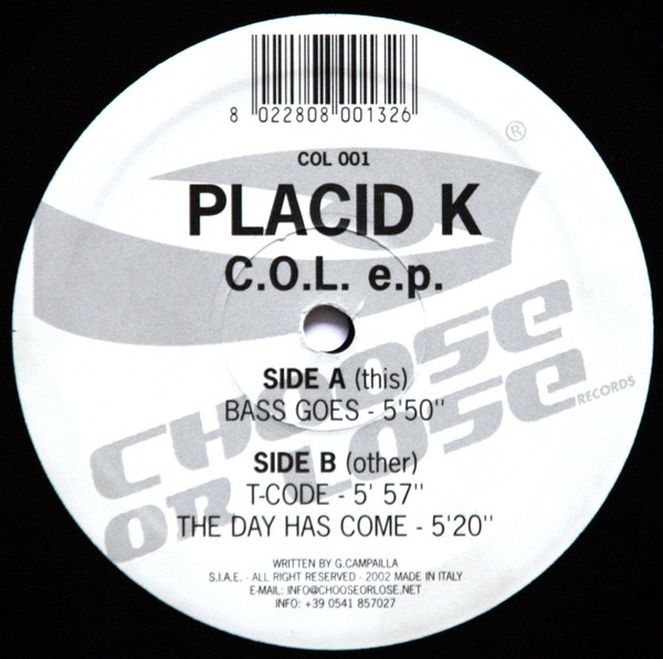 C.O.L. E.P. front label