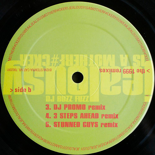Jealousy Is A Motherf#cker - The 1999 Remixes back label