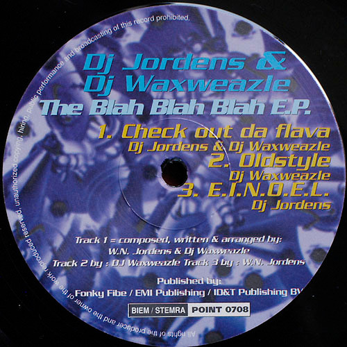 The Blah Blah Blah E.P. back label