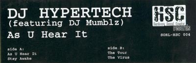 As U Hear It front label