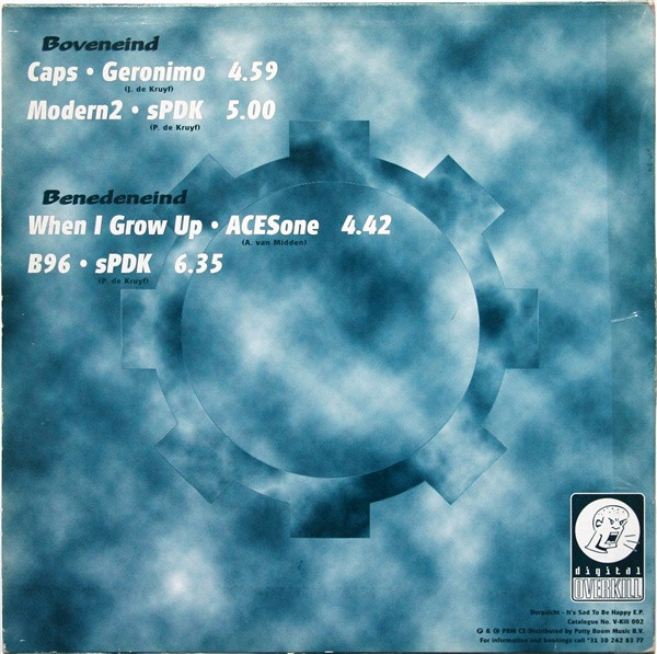 It's Sad To Be Happy E.P. back cover