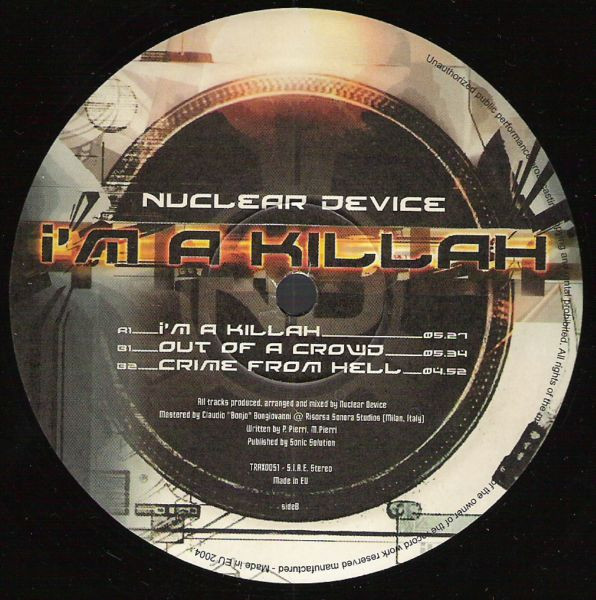 I'm A Killah back cover