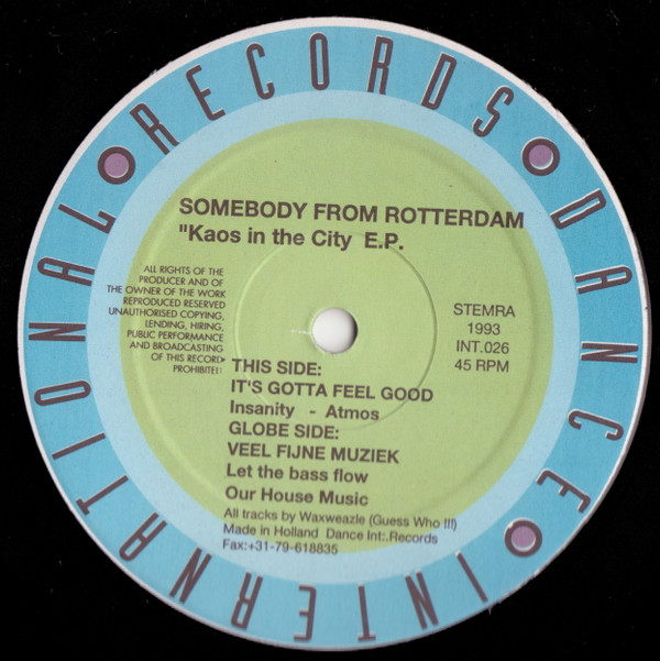 Kaos In The City E.P. front label