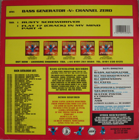 Rusty Screwdriver back label