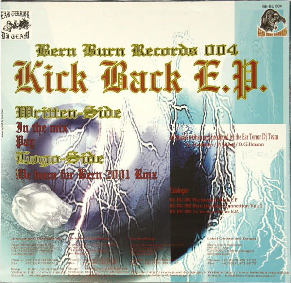Kick Back E.P. back cover