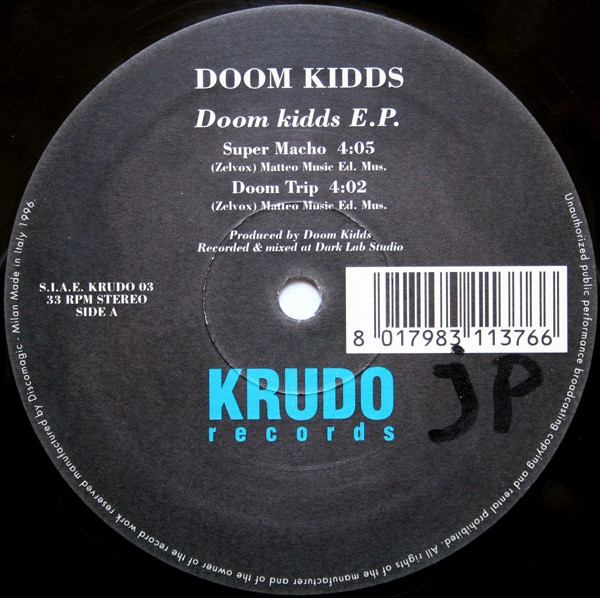 Doom Kidds E.P. front label