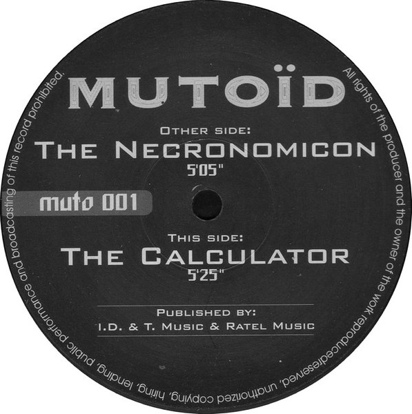 The Necronomicon / The Calculator back label
