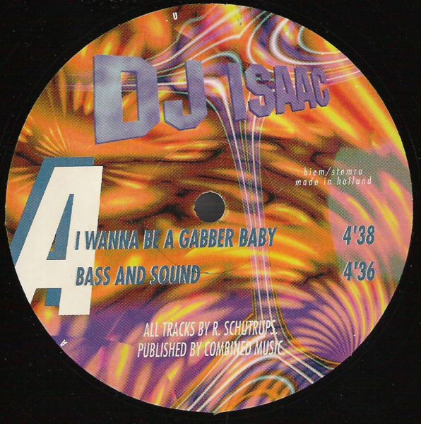 I Wanna Be A Gabber Baby front label