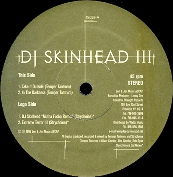 DJ Skinhead III front label
