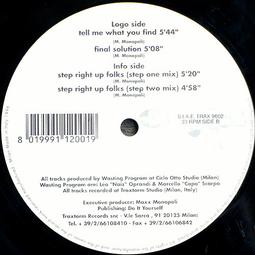 Dirty Puppets back label