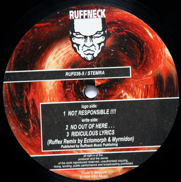 Not Responsible !!!! back label