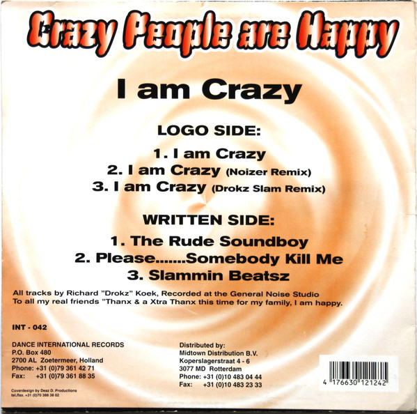 I Am Crazy back cover