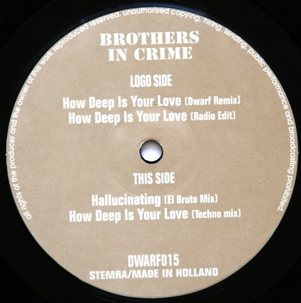 How Deep Is Your Love front label