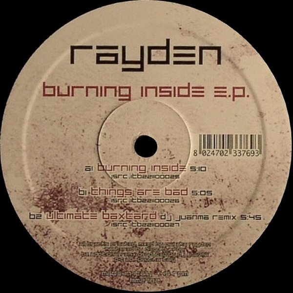 Burning Inside E.P. front label