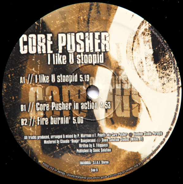 I Like U Stoopid front label