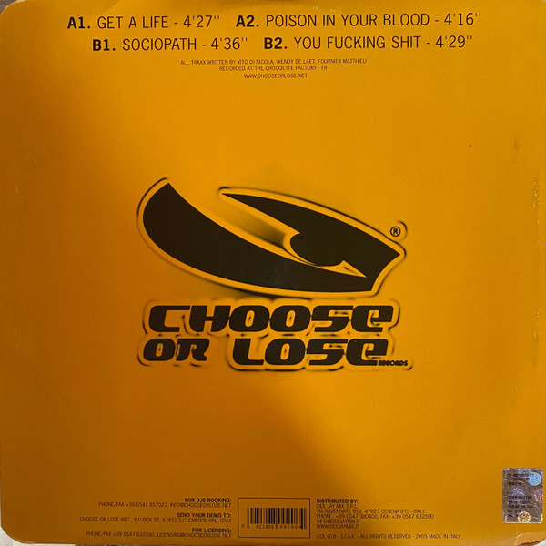 Hate Or Lose E.P. back cover