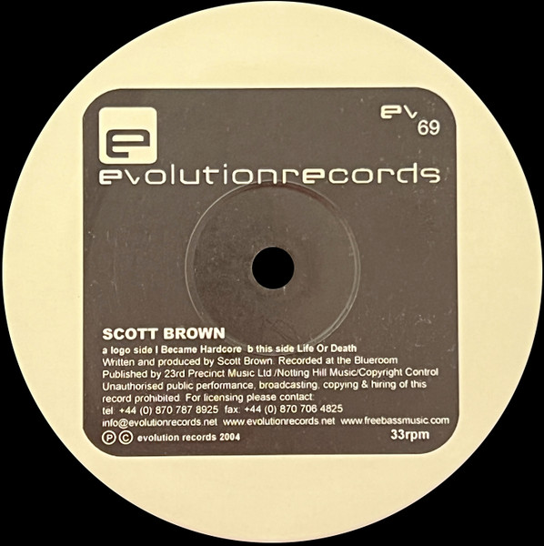 I Became Hardcore / Life Or Death front label