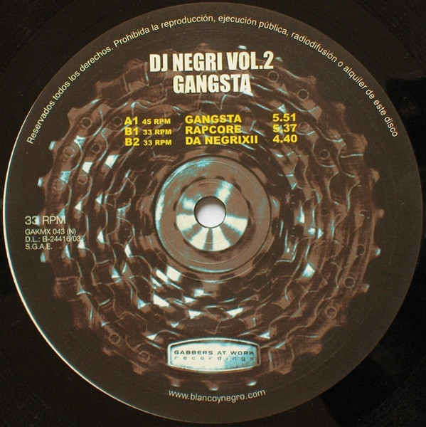 Gangsta back cover