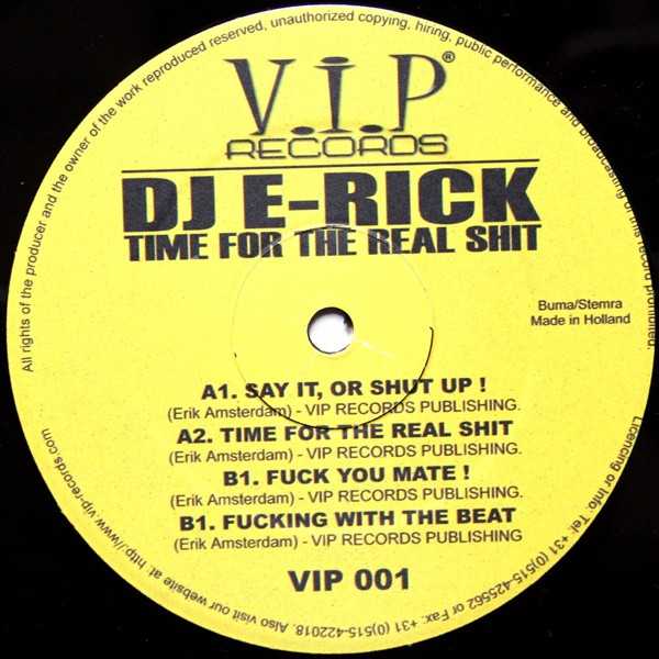 Time For The Real Shit front label