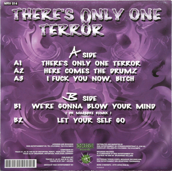 There's Only One Terror back cover