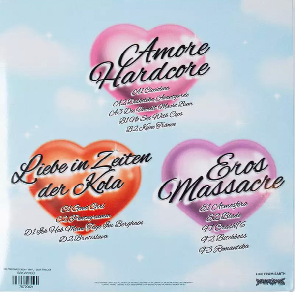 Love Trilogy front label