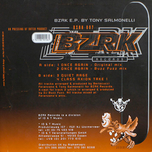 BZRK E.P. front label