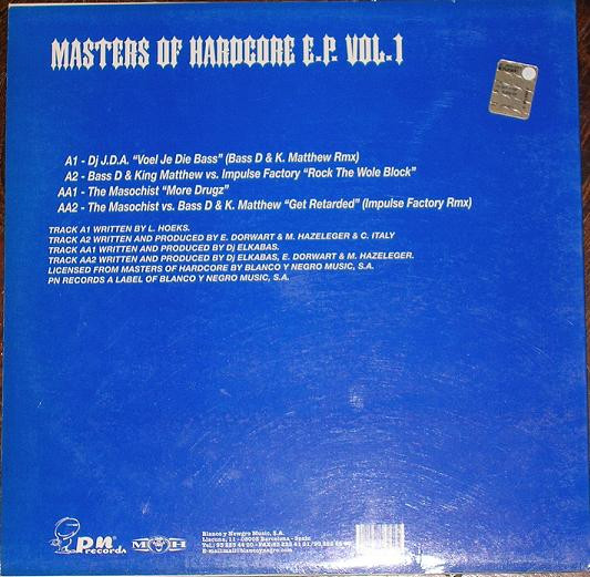 Masters Of Hardcore E.P. Vol. 1 back cover