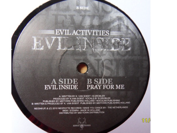 Evil Inside front label