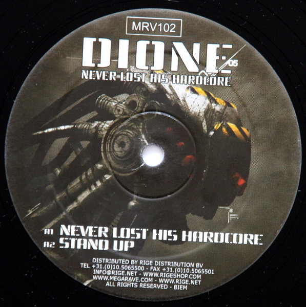 Never Lost His Hardcore front label