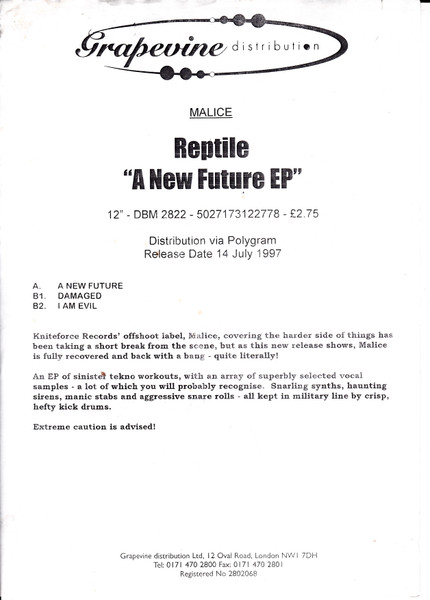 A New Future front label
