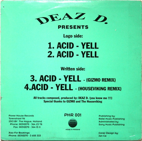Acid-Yell - Asieeet! back cover