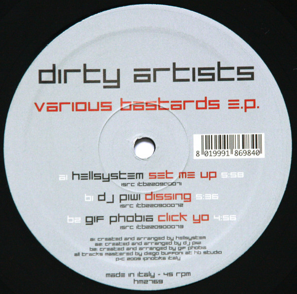 Various Bastards E.P. front label