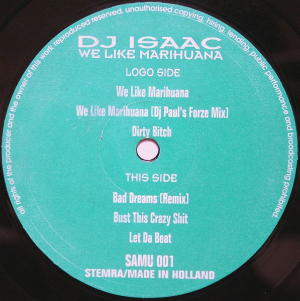 We Like Marihuana front label