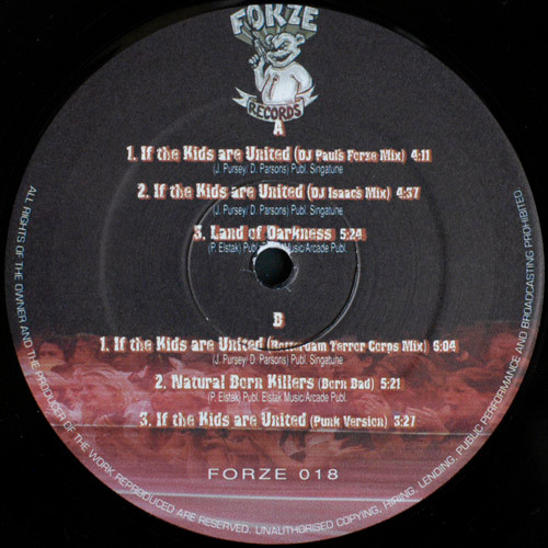 If The Kids Are United back label