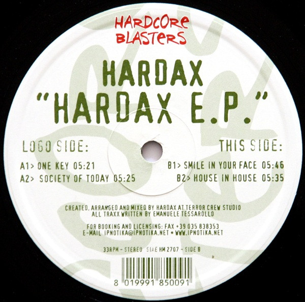 Hardax E.P. front label