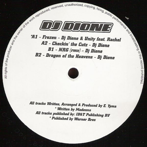 Frozen E.P. back cover