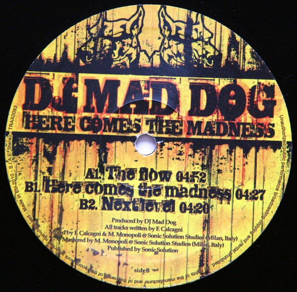 Here Comes The Madness front label